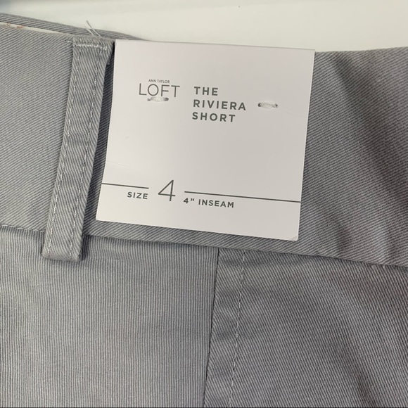 Loft NWT Size 4 Gray Riviera Shorts - Picture 4 of 4